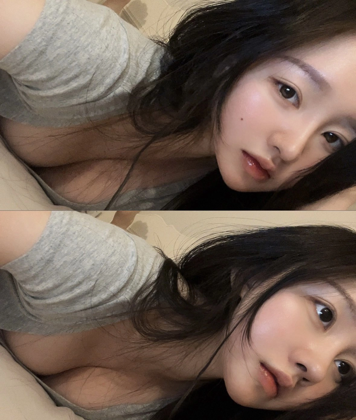 有大乳房的女人为一张照片。