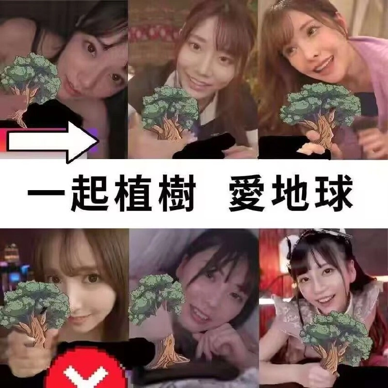 抱着一根树枝的女人。