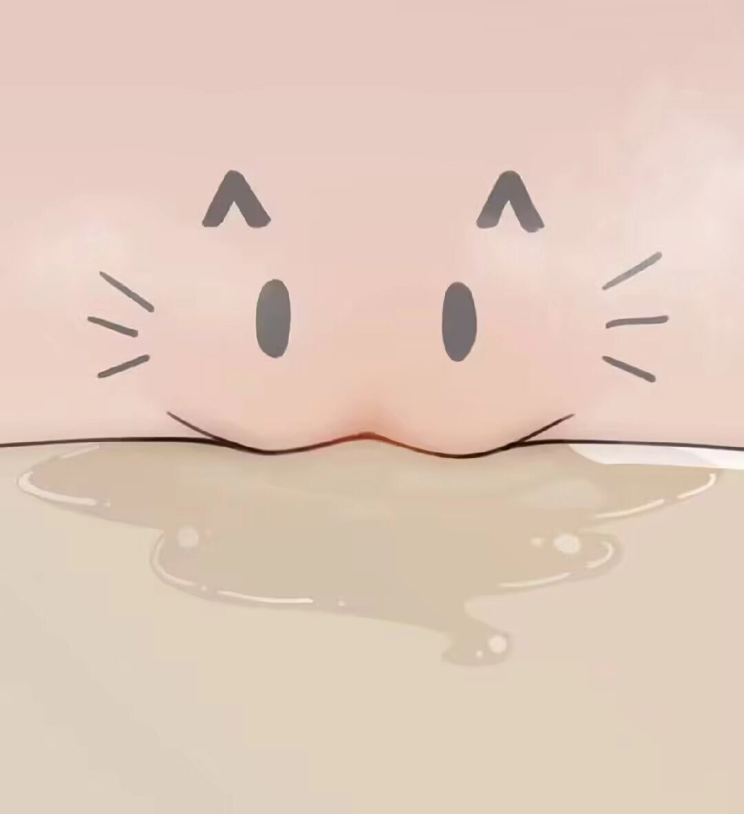 有粉红色鼻子的猫。